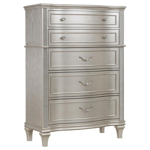 Evangeline Wood LED Panel Bedroom Collection In Silver Oak