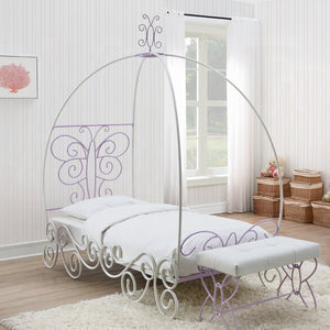 Priya II Princess Bed (White/Light Purple)