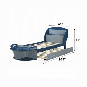 Neptune II Twin Bed (Grey/Navy)