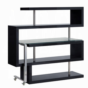 Buck II Writing Desk With BookShelf (Black)