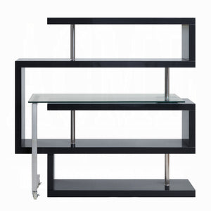 Buck II Writing Desk With BookShelf (Black)