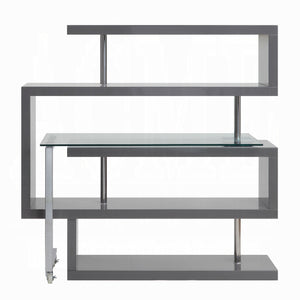 Buck II Writing Desk With BookShelf (Grey)