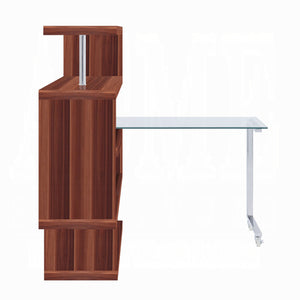 Buck II Writing Desk With BookShelf (Walnut)