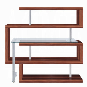 Buck II Writing Desk With BookShelf (Walnut)