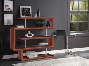 Buck II Writing Desk With BookShelf (Walnut)