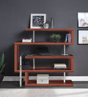 Buck II Writing Desk With BookShelf (Walnut)