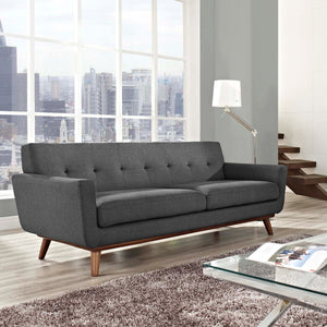 Engage Upholstered Fabric Sofa in Gray
