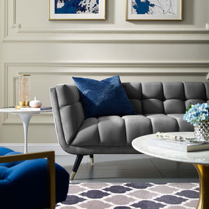 Adept Performance Velvet Sofa (Grey)