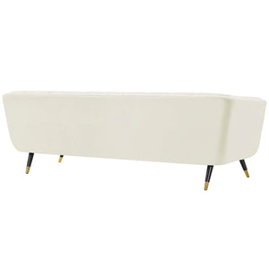 Adept Performance Velvet Sofa (Ivory)