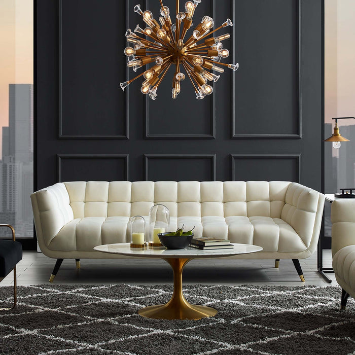 Adept Performance Velvet Sofa (Ivory)