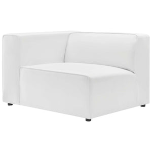Mingle Vegan Leather 3-Piece Sectional Sofa (White)