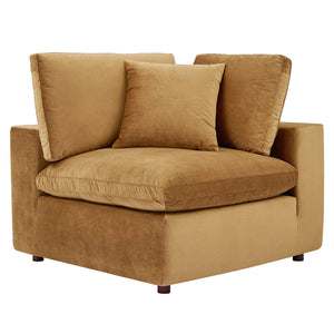 Commix Performance Velvet Loveseat (Cognac)