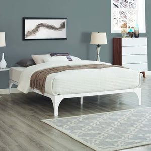 Frank Metal Platform Bed (White)