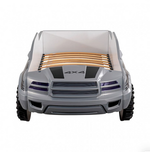 Roverton Twin Truck Bed with Lights and sounds (Silver)