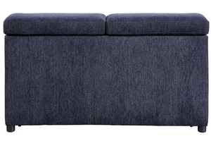 Nekoda Navy Storage Sleeper Sectional Sofa and Ottoman (Blue)