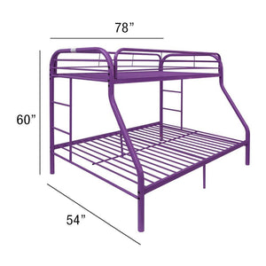 Tritan Twin/Full Bunk Bed (Purple)