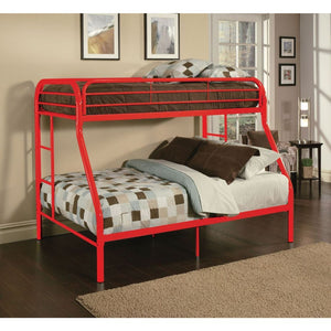 Tritan Twin/Full Bunk Bed (Red)