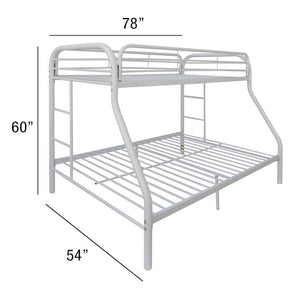 Tritan Twin/Full Bunk Bed (White)