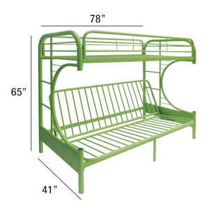 Eclipse Twin/Full Futon Bunk Bed (Green)