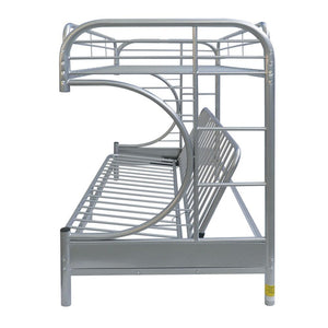 Eclipse Twin/Full Futon Bunk Bed (Silver)