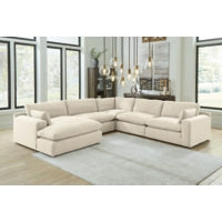 Elyza 5-Piece Sectional with Left Chaise (Linen)