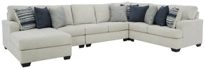 Lowder 5-Piece Sectional with Left Chaise (Stone)