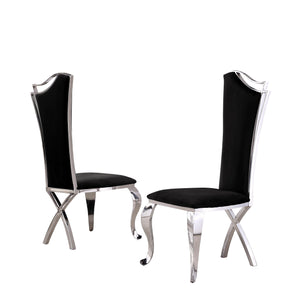 Rowan White Marble Table Dining Collection With Black Chairs