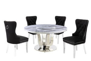 Alan Dining Collection (Marble/Black)