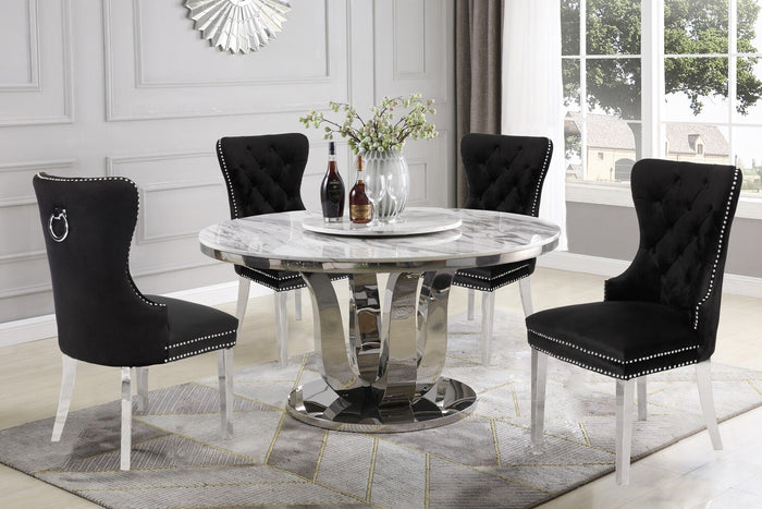 Alan Dining Collection (Marble/Black)