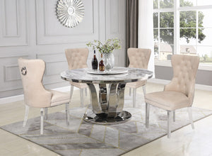 Alan Dining Collection (Marble/Cream)