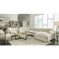 Sophie 6-Piece Sectional with Right Chaise (Ivory)