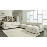 Sophie 6-Piece Sectional with Right Chaise (Ivory)