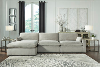 Sophie 3-Piece Sectional with Left Chaise (Grey)