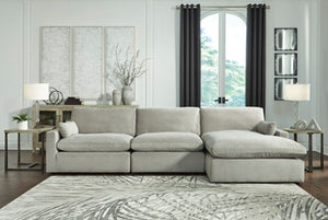 Sophie 3-Piece Sectional with Right Chaise (Grey)
