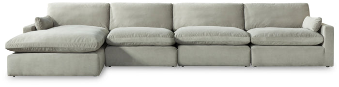 Sophie 4-Piece Sectional with Left Chaise (Grey)