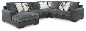 Larkstone 4-Piece Sectional with Left Chaise (Pewter)