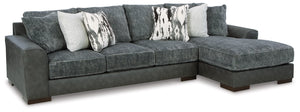 Larkstone 2-Piece Sectional with Right Chaise (Pewter)