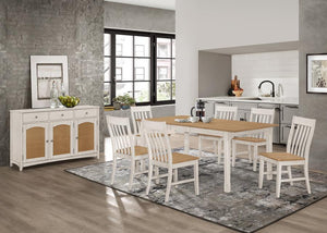 Rosa Dining Set (Rustic Off-White)