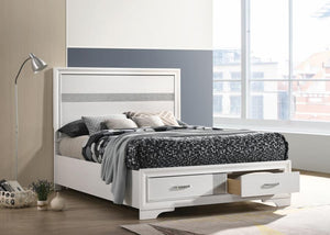Miranda Contemporary Storage Bed (White)