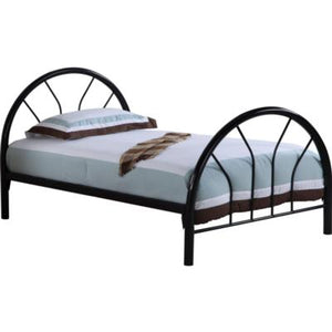 Round Metal Twin Bed in black