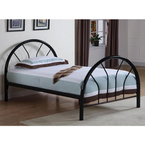Round Metal Twin Bed in black