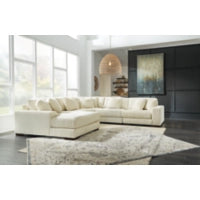 Lindyn 5-Piece Sectional with Left Chaise (Ivory)