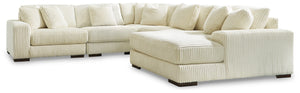 Lindyn 5-Piece Sectional with Right Chaise (Ivory)