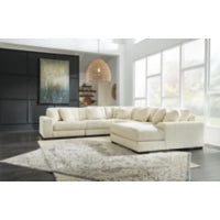 Lindyn 5-Piece Sectional with Right Chaise (Ivory)