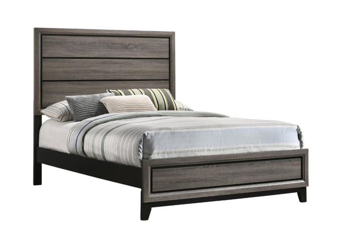 Watson Panel Bed (Grey Oak)