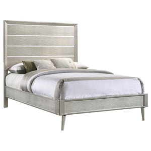Ramon Panel Bed (Metallic Sterling)