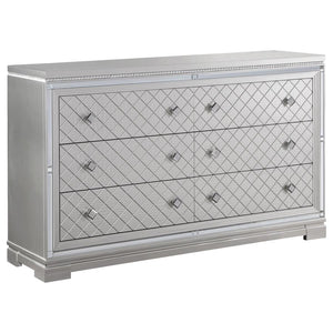 Eleanor Rectangular 6-drawer Dresser (Silver)
