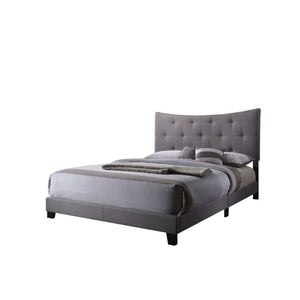 Venacha Velvet Queen Bed (Grey)