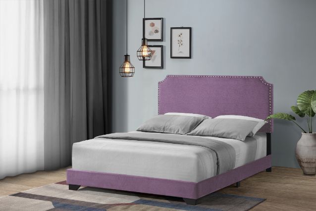 Haemon Upholstered Bed (Purple)