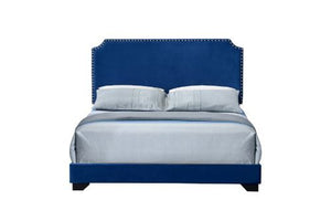 Haemon Upholstered Bed (Blue)